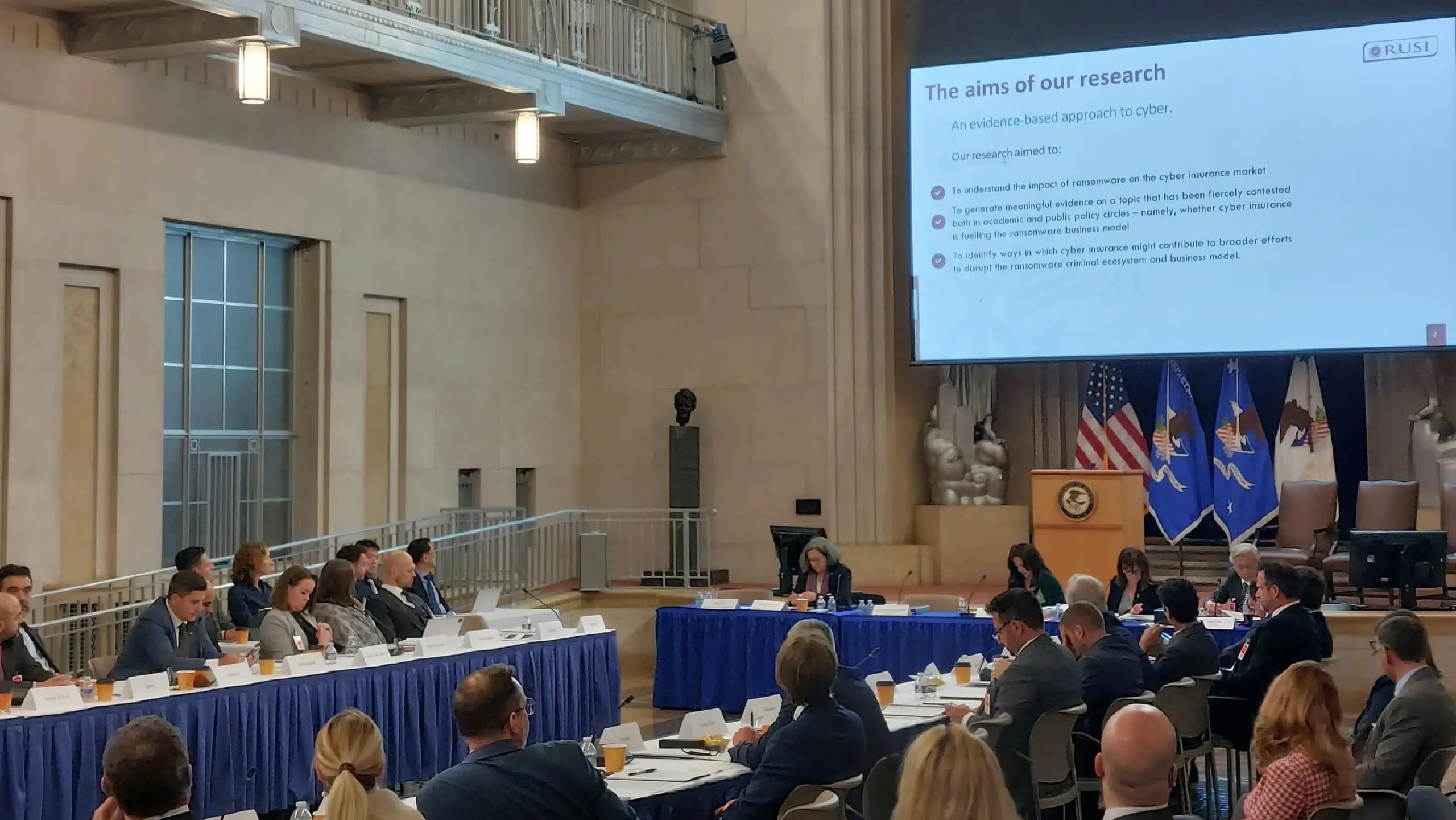 RUSI’s Cyber Research Group leads briefing to the White House’s International Counter Ransomware Initiative (CRI)  in November 2023